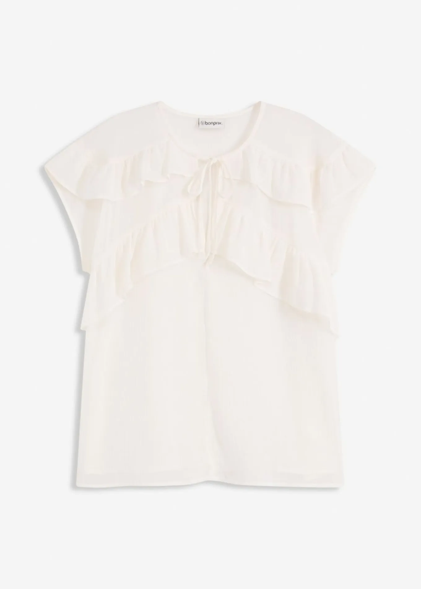 Blusa de gasa con volantes