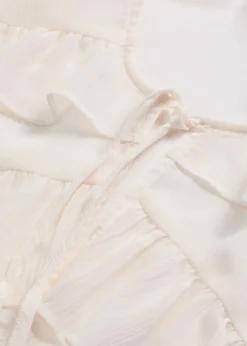 Blusa de gasa con volantes