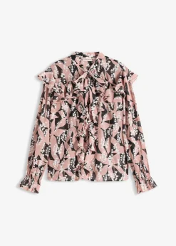 Blusa de gasa con volantes