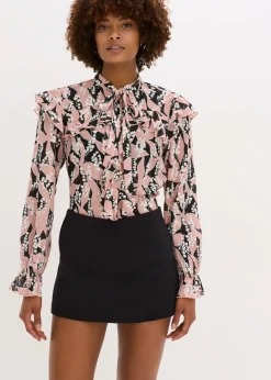 Blusa de gasa con volantes