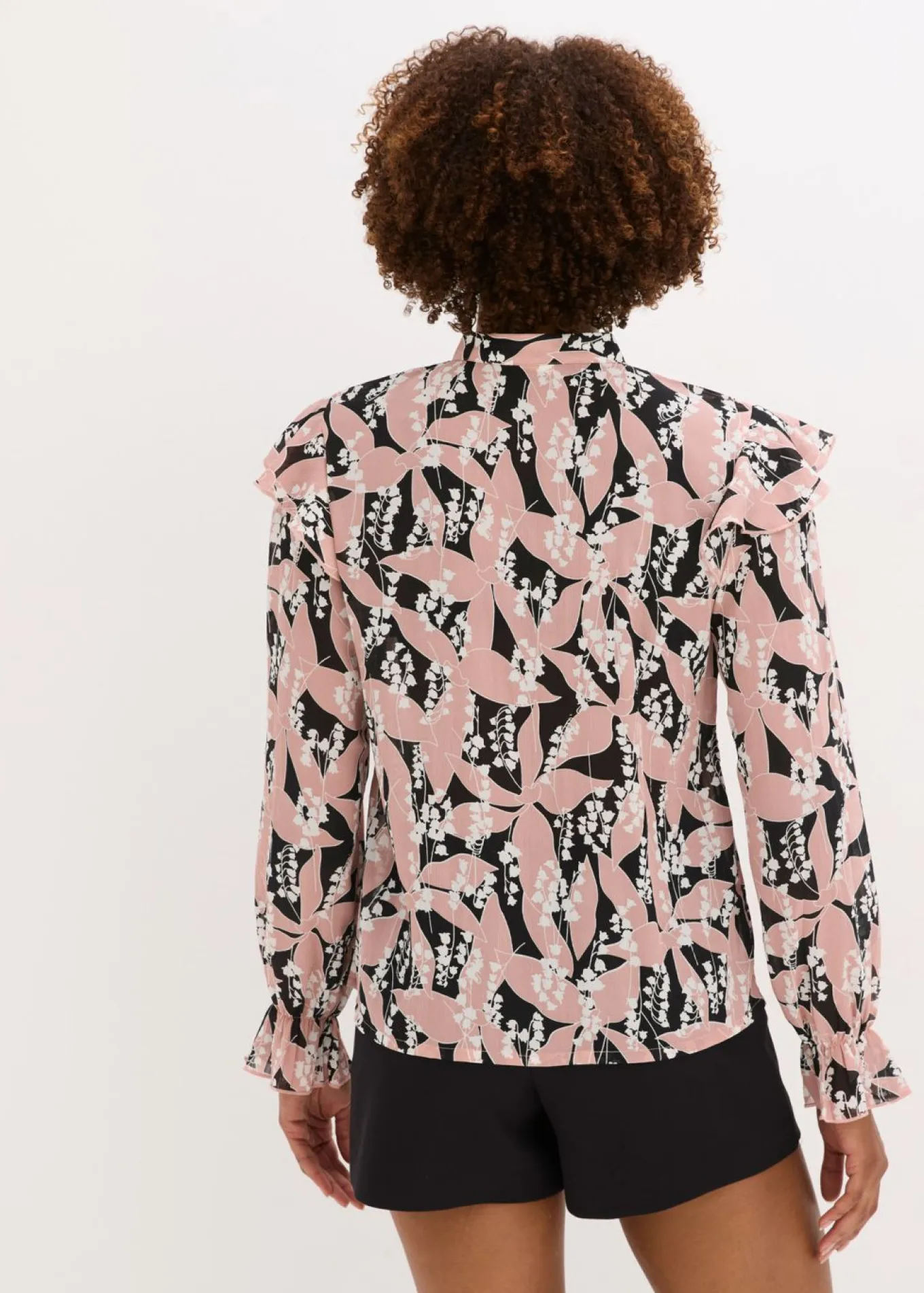 Blusa de gasa con volantes