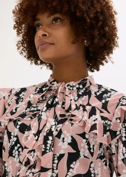 Blusa de gasa con volantes