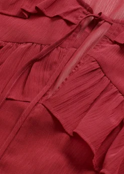 Blusa de gasa con volantes
