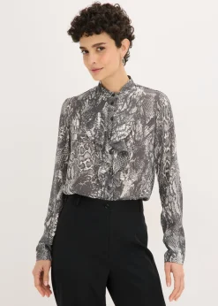 Blusa de gasa con volantes