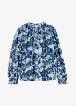 Blusa de gasa estampada