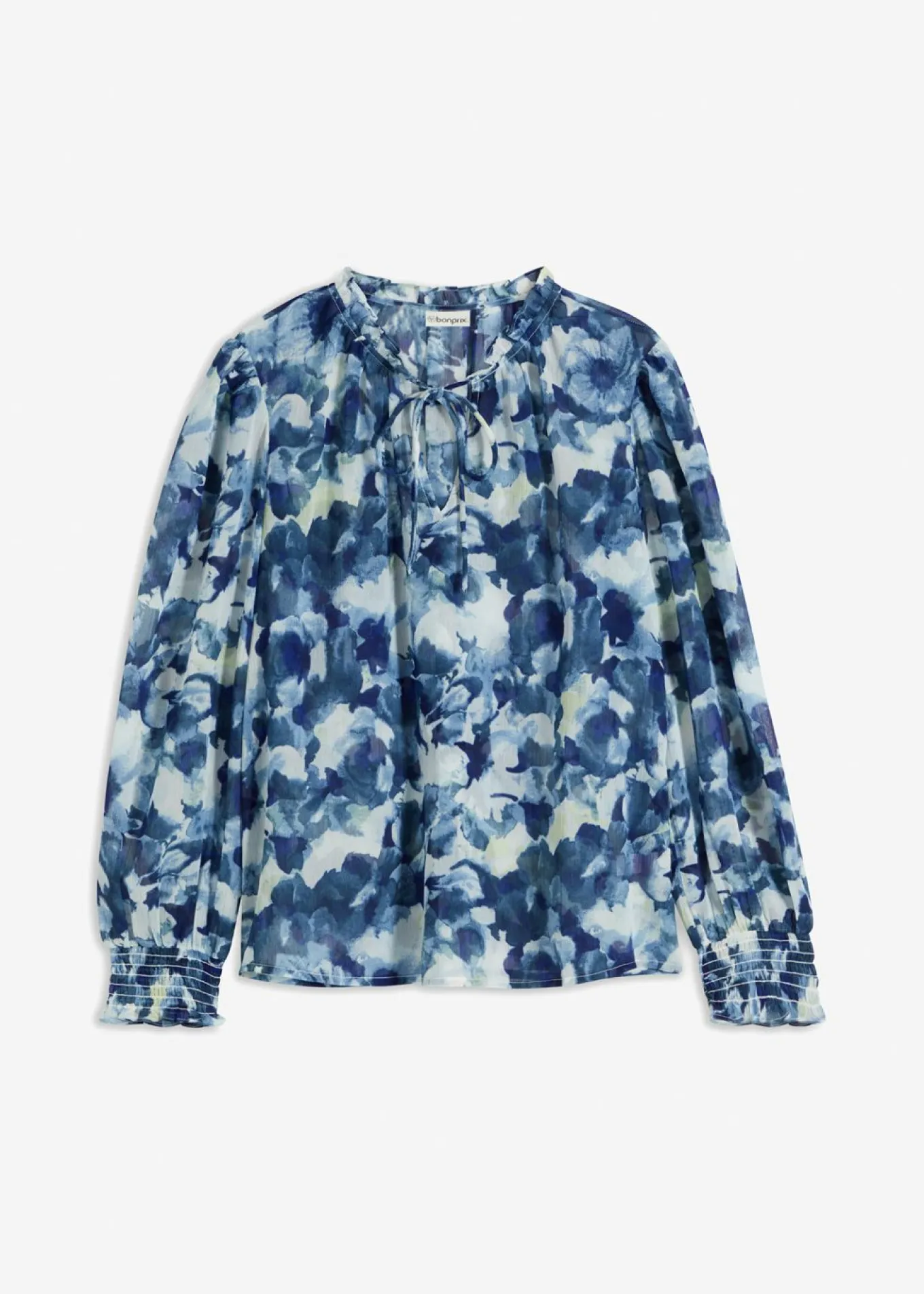 Blusa de gasa estampada