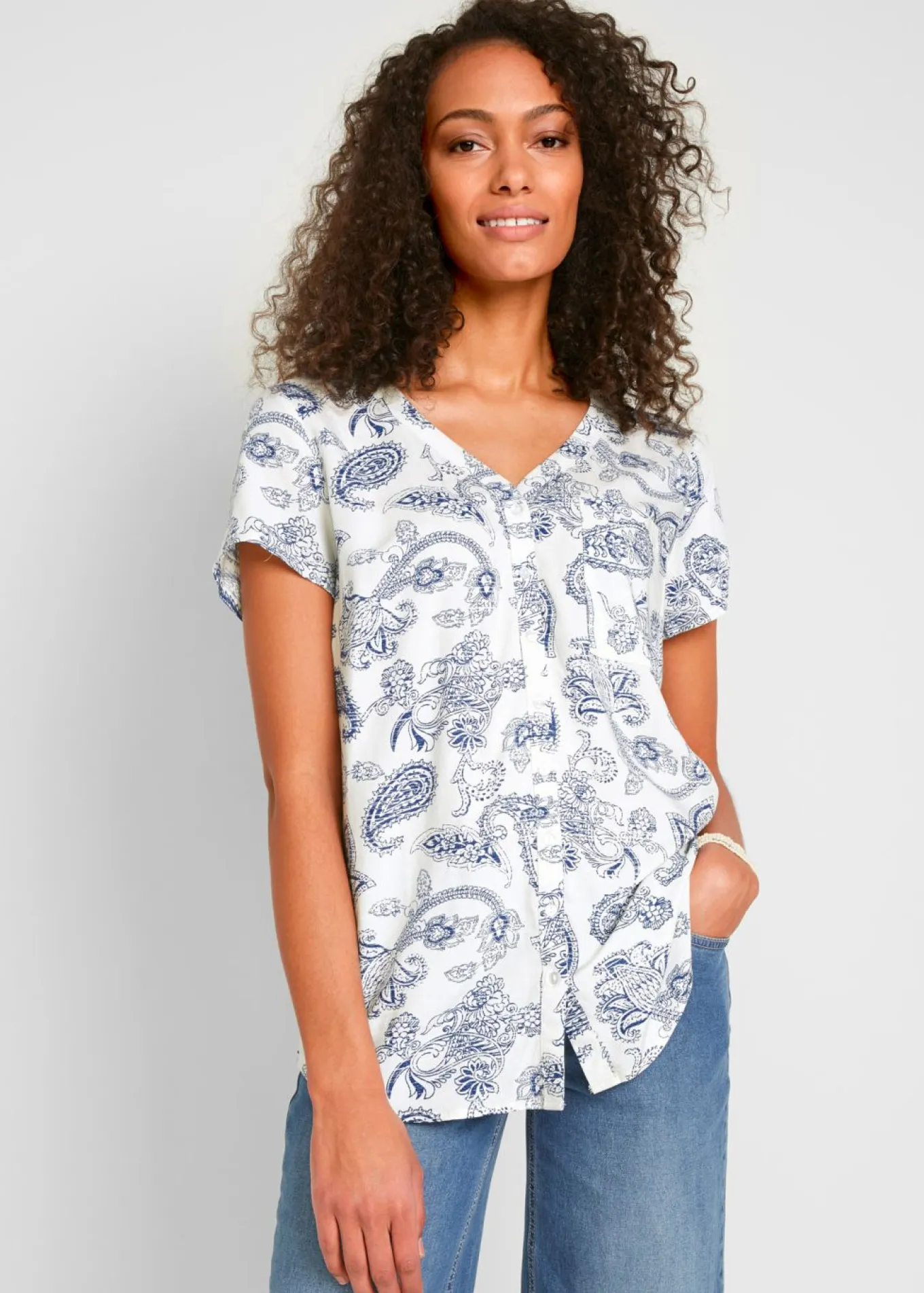 Blusa de manga corta