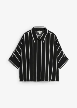 Blusa de manga corta con crepé estructurado