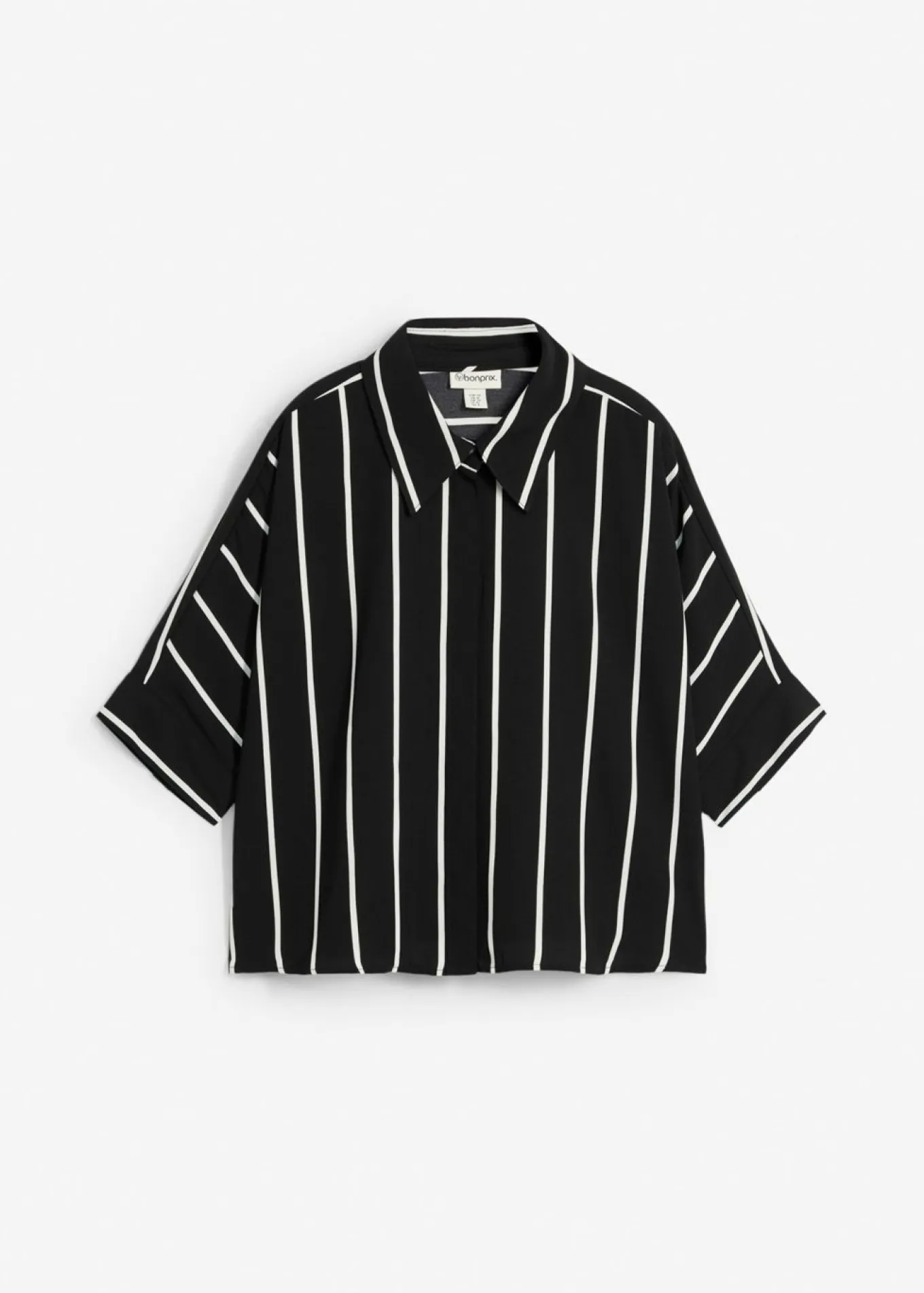 Blusa de manga corta con crepé estructurado
