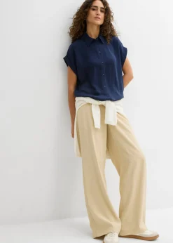 Blusa de manga corta con poliéster reciclado