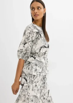 Blusa de manga corta de algodón puro