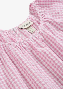 Blusa de manga corta de algodón puro
