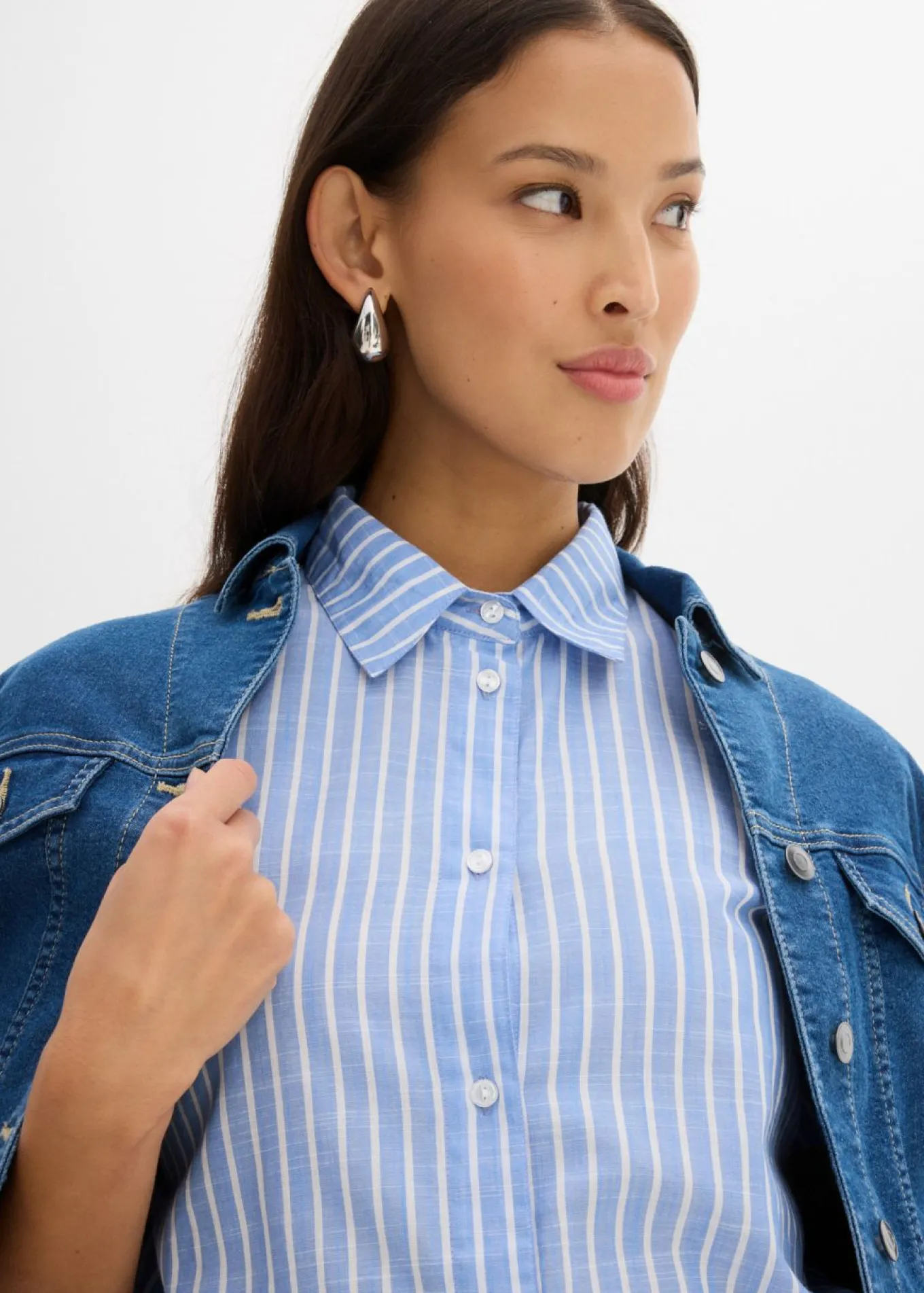 Blusa de manga corta de algodón puro