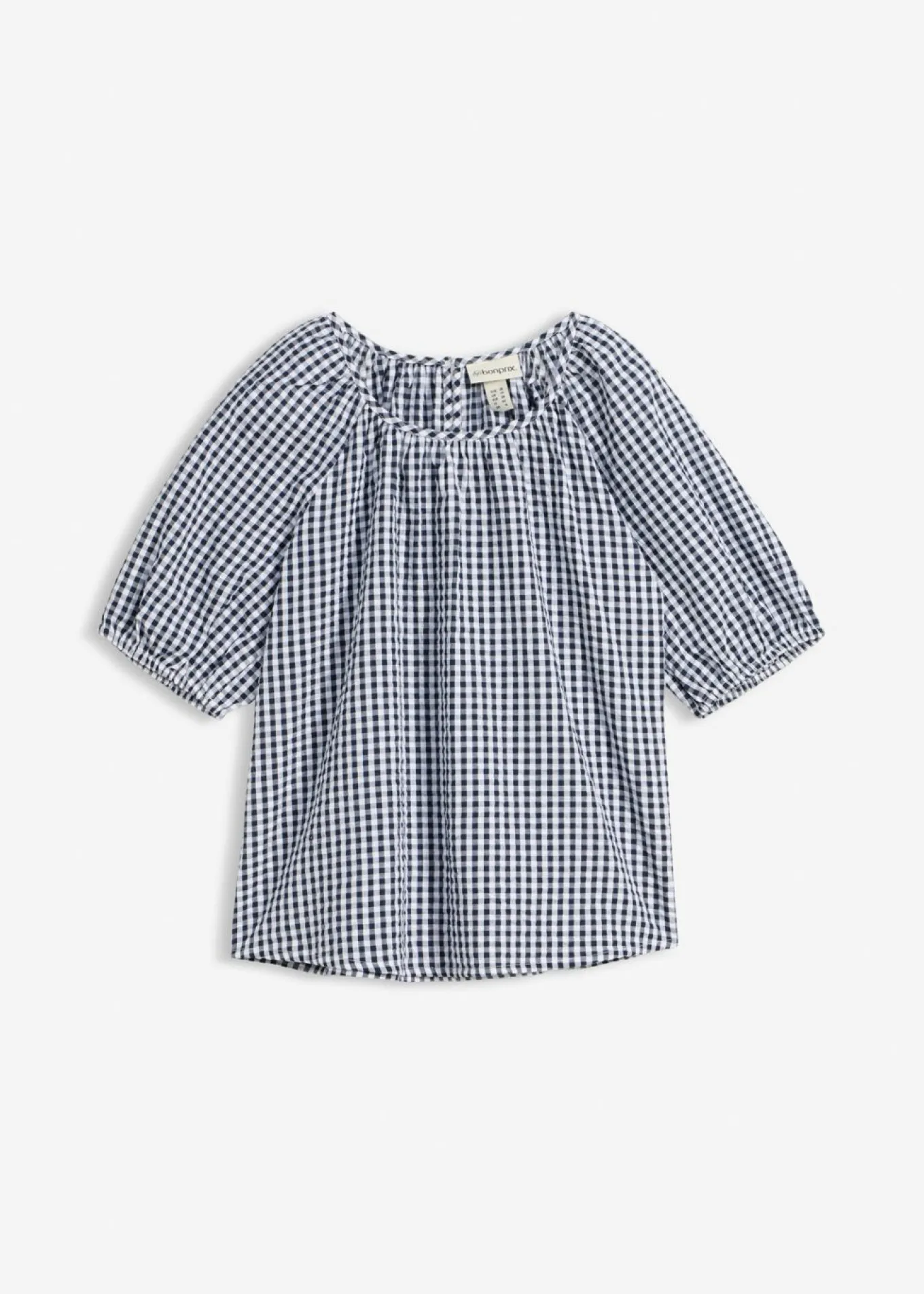 Blusa de manga corta de algodón puro