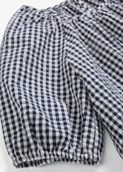 Blusa de manga corta de algodón puro