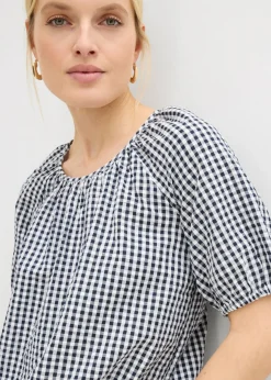 Blusa de manga corta de algodón puro