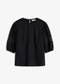Blusa de manga corta de lino