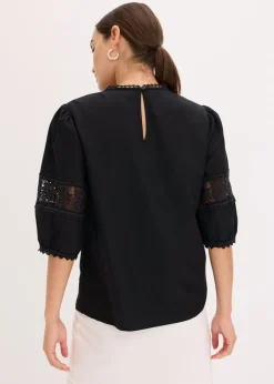 Blusa de manga corta de lino