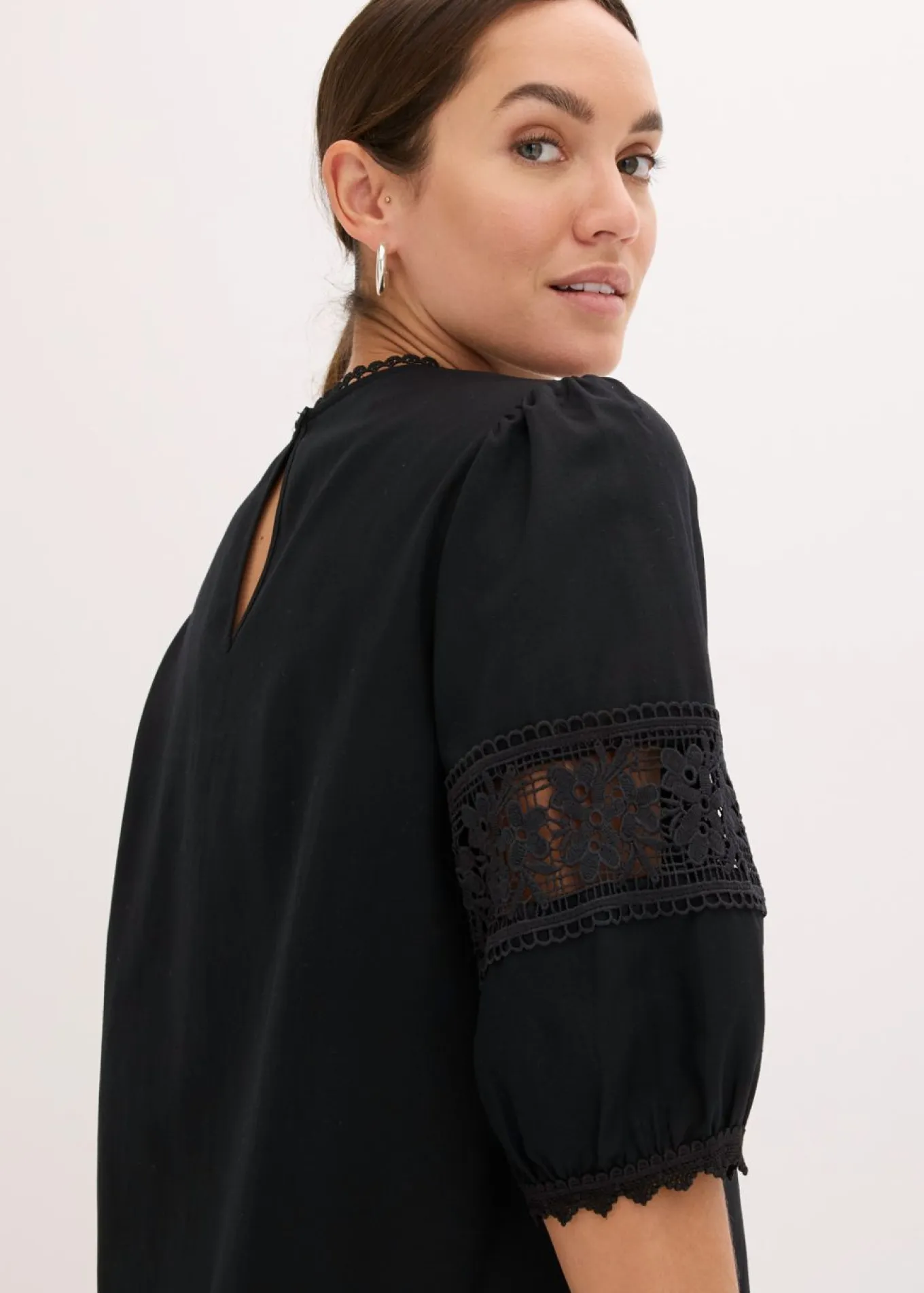 Blusa de manga corta de lino