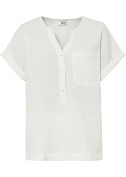 Blusa de manga corta de muselina