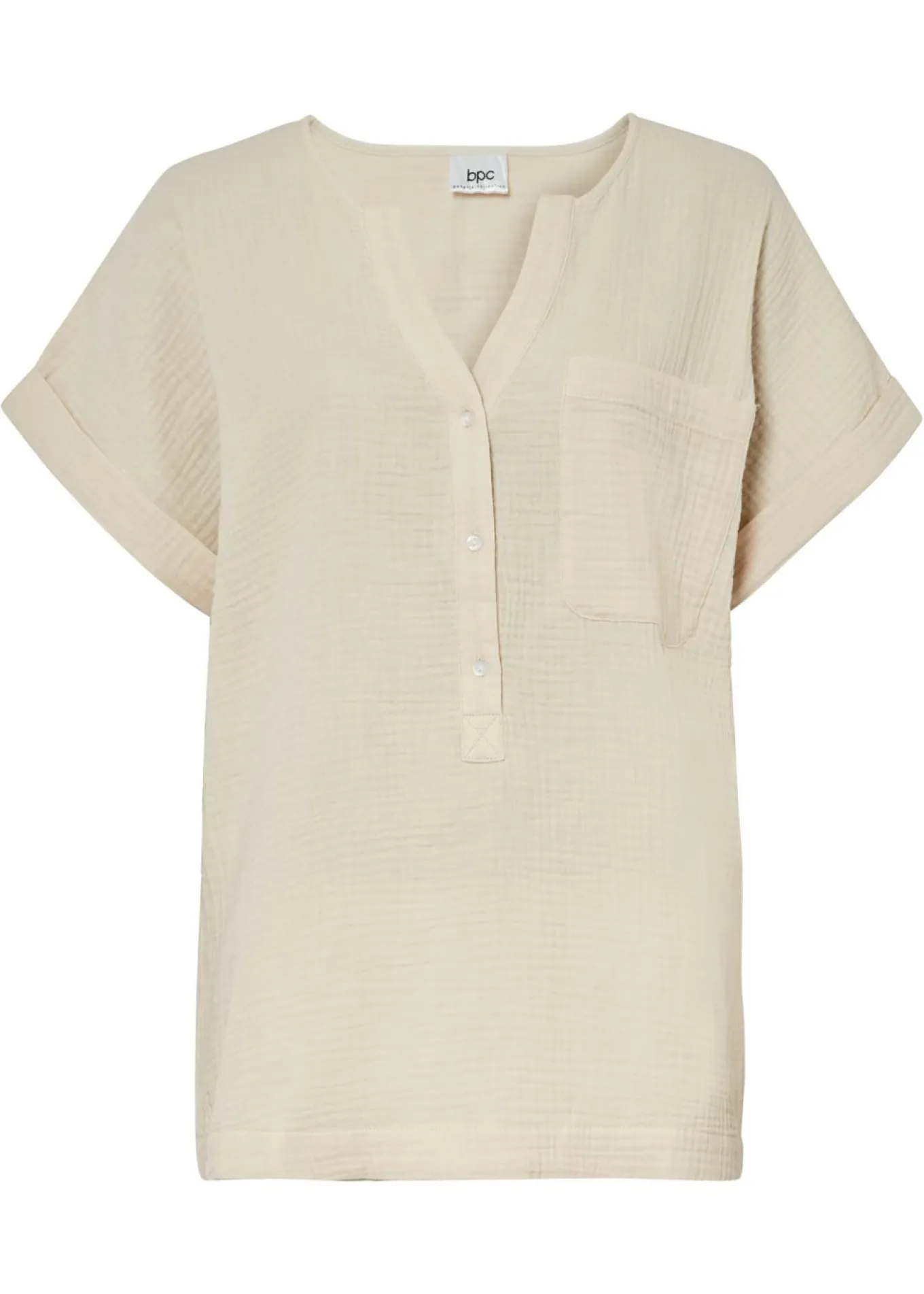 Blusa de manga corta de muselina
