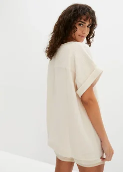Blusa de manga corta de muselina