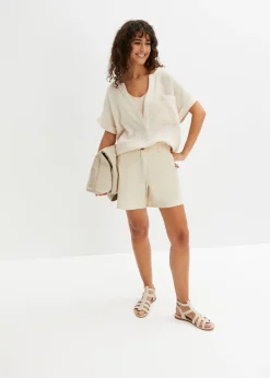 Blusa de manga corta de muselina