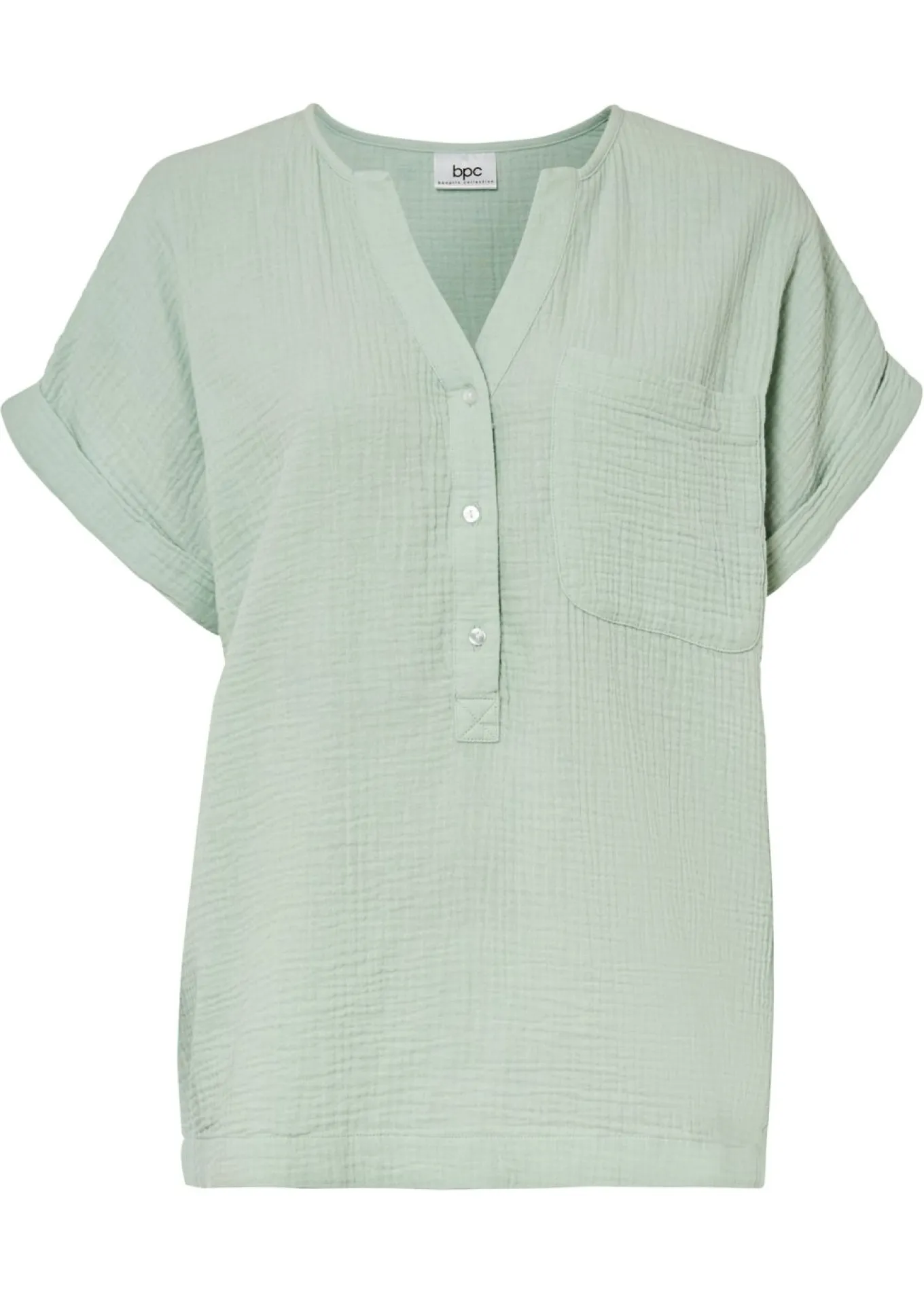 Blusa de manga corta de muselina