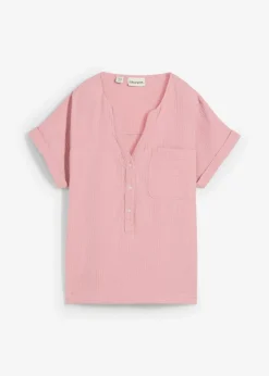 Blusa de manga corta de muselina