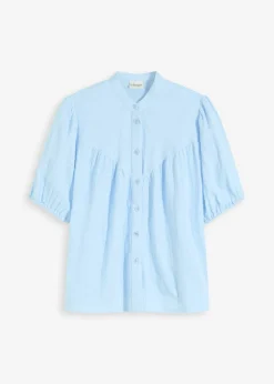 Blusa de manga corta de muselina