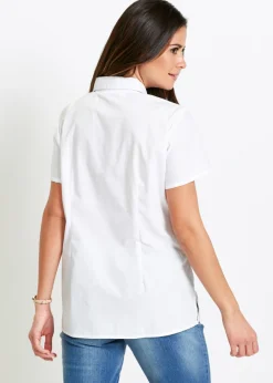 Blusa de manga corta de popelín