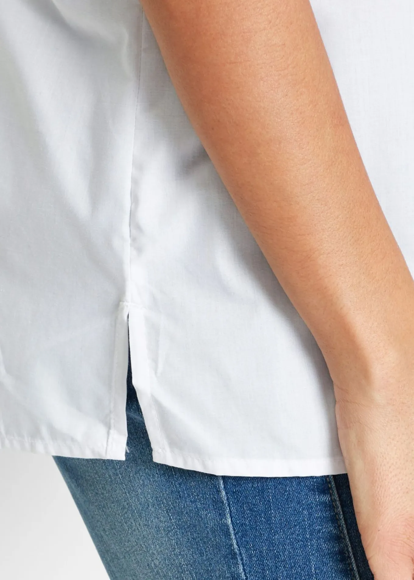 Blusa de manga corta de popelín