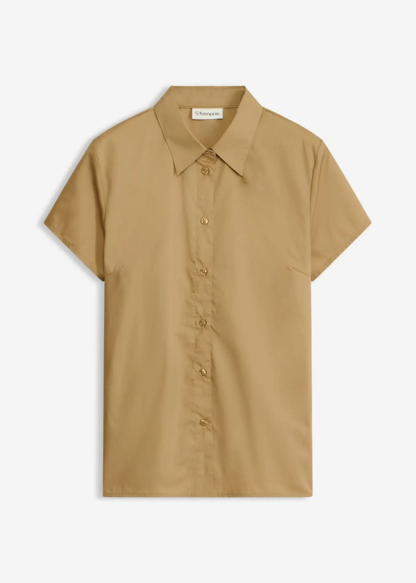 Blusa de manga corta de popelín