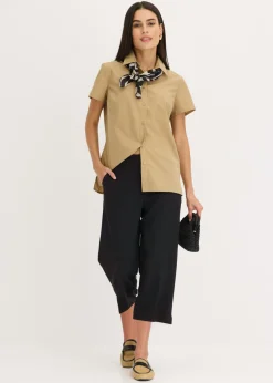 Blusa de manga corta de popelín