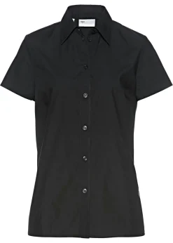 Blusa de manga corta de popelín