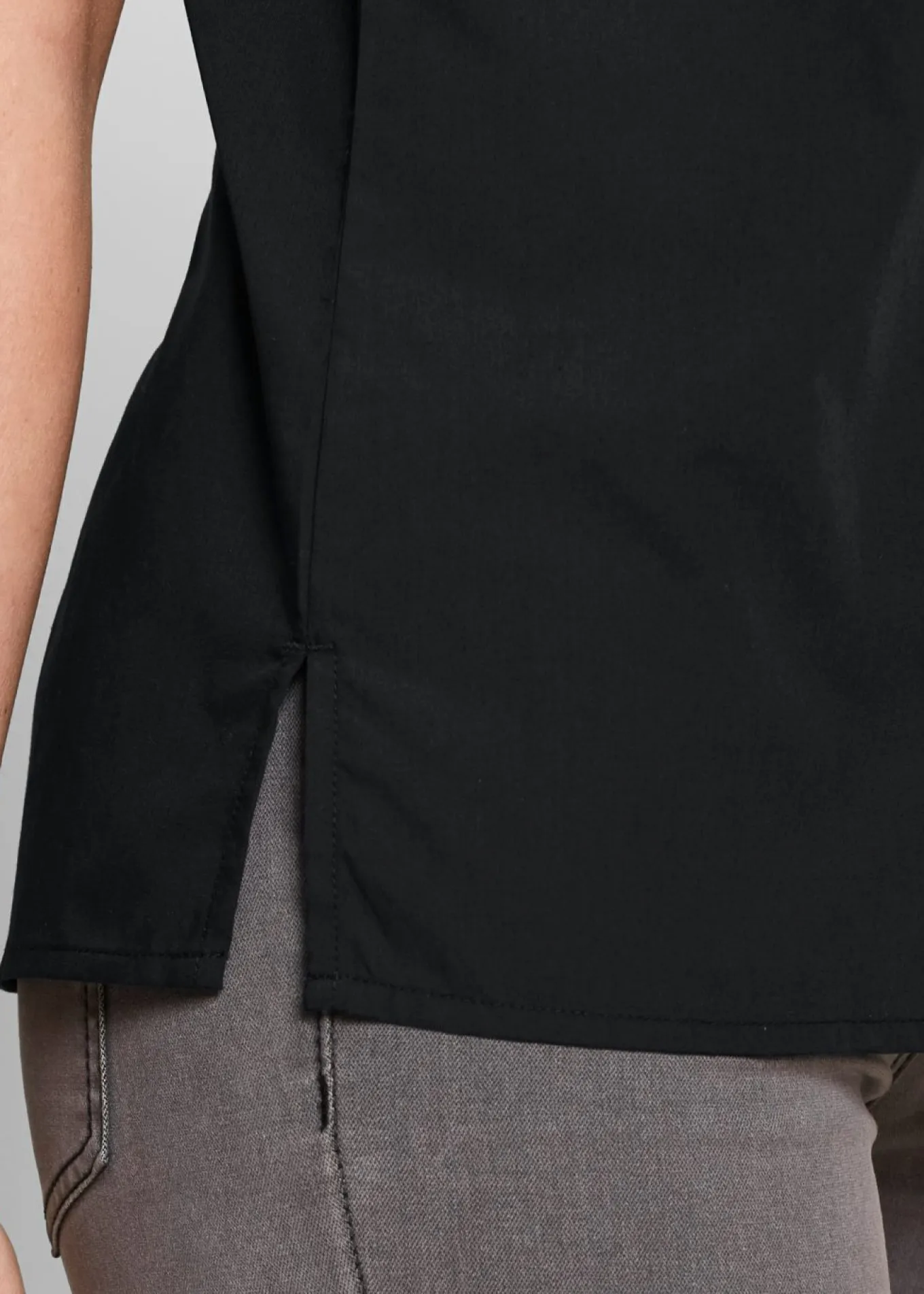 Blusa de manga corta de popelín