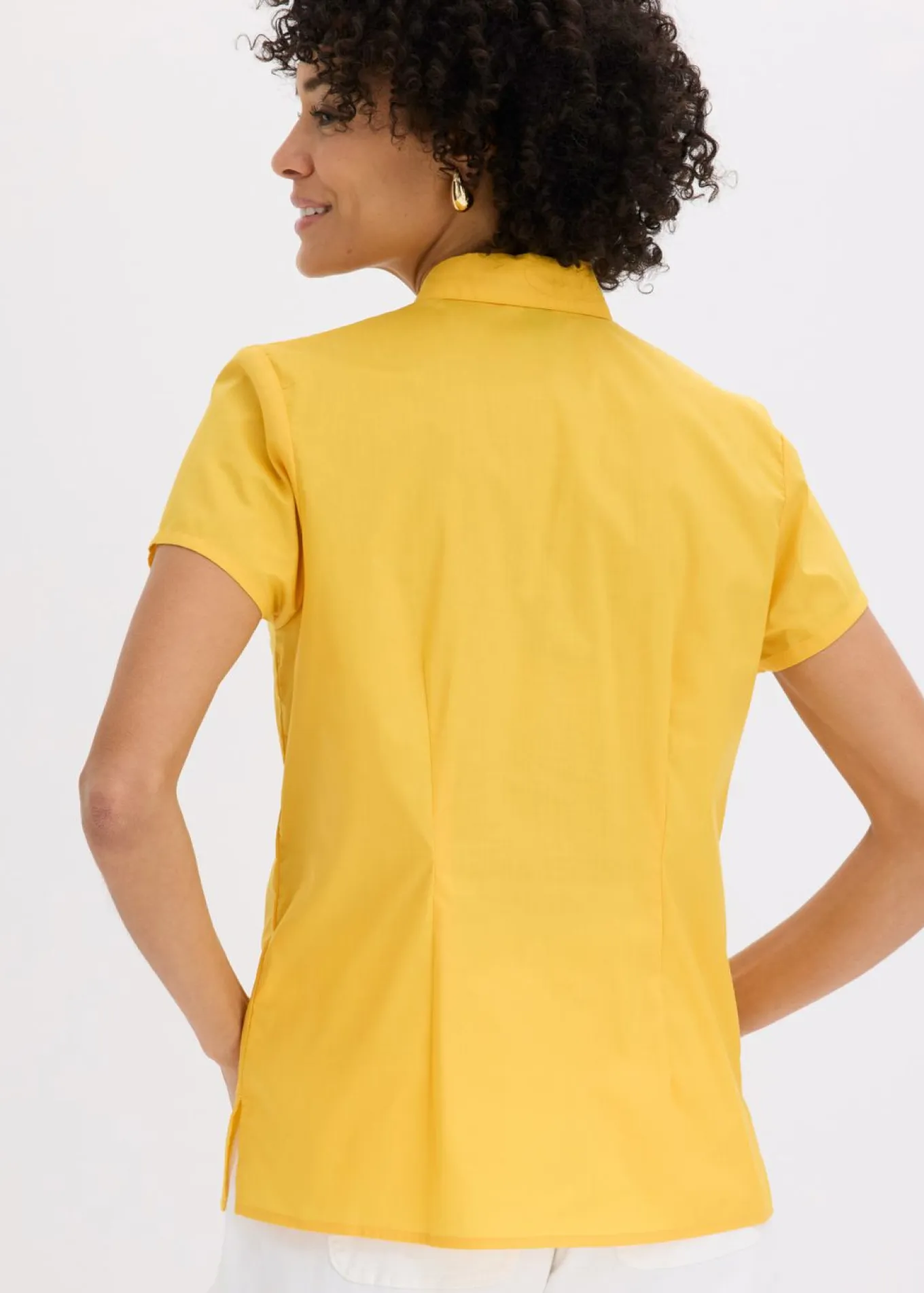 Blusa de manga corta de popelín