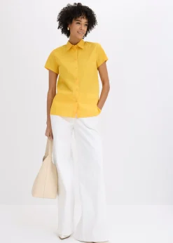 Blusa de manga corta de popelín