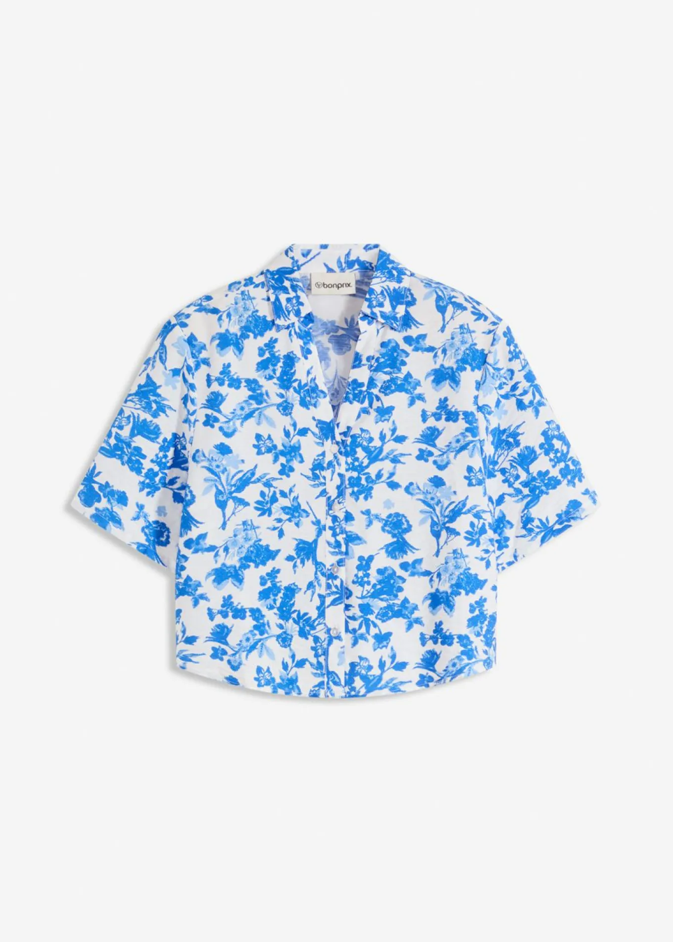 Blusa de manga corta de suave mezcla de viscosa