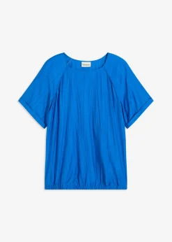 Blusa de manga corta de suave mezcla de viscosa