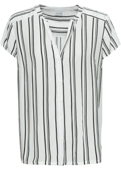 Blusa de manga corta de viscosa pura