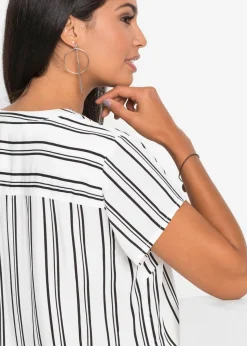 Blusa de manga corta de viscosa pura