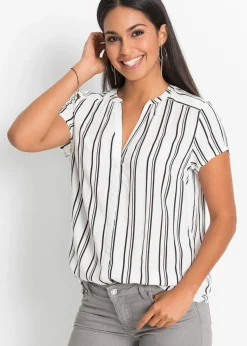 Blusa de manga corta de viscosa pura
