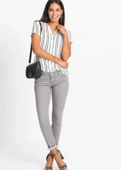 Blusa de manga corta de viscosa pura
