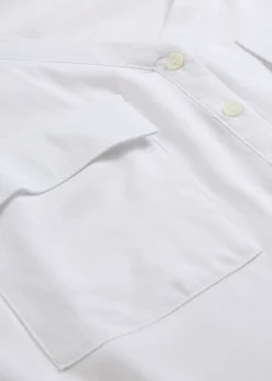 Blusa de manga larga con escote en V de viscosa fluida