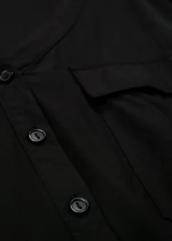 Blusa de manga larga con escote en V de viscosa fluida
