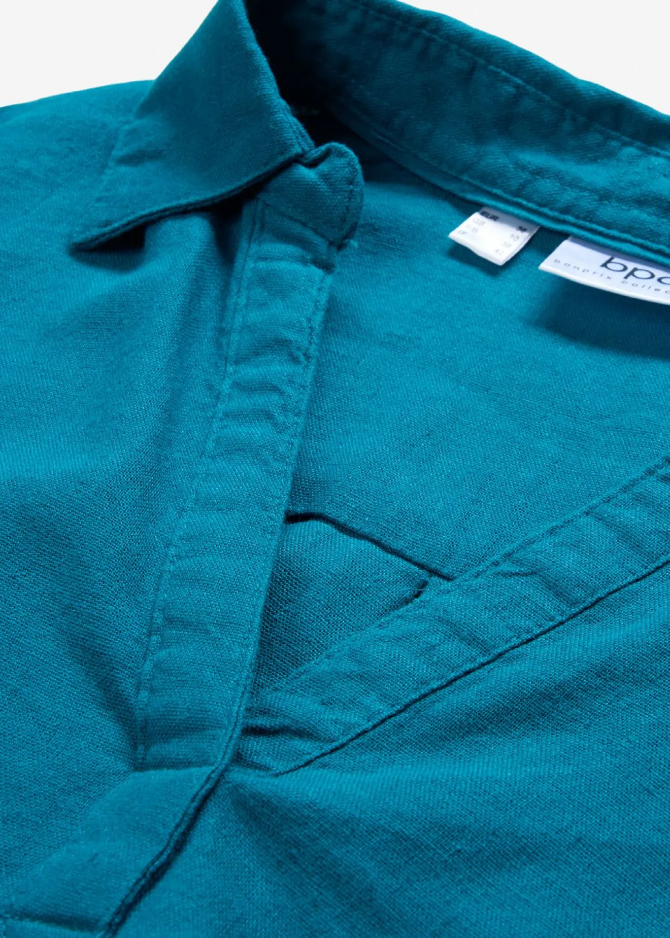 Blusa de mangas 3/4 con lino