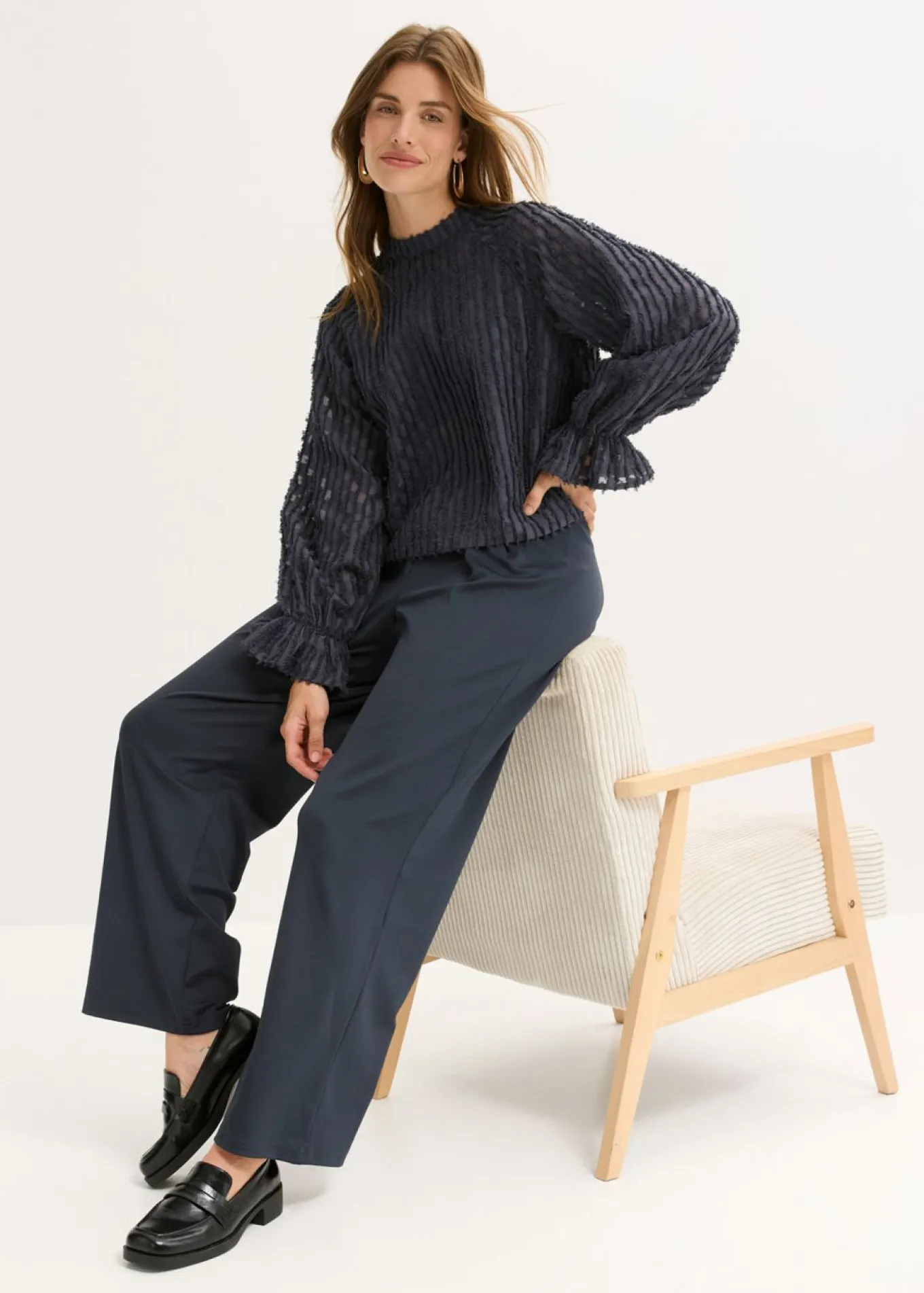 Blusa de material estructurado