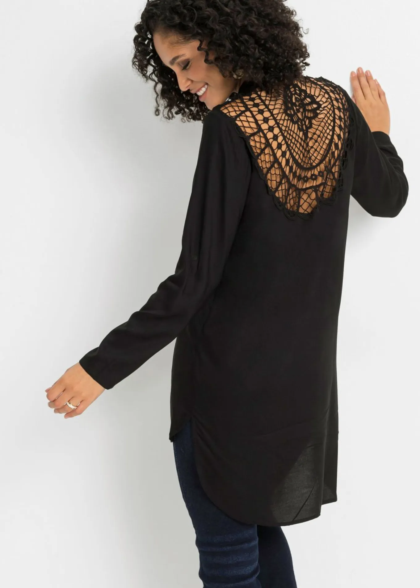 Blusa de mezcla de algodón y viscosa