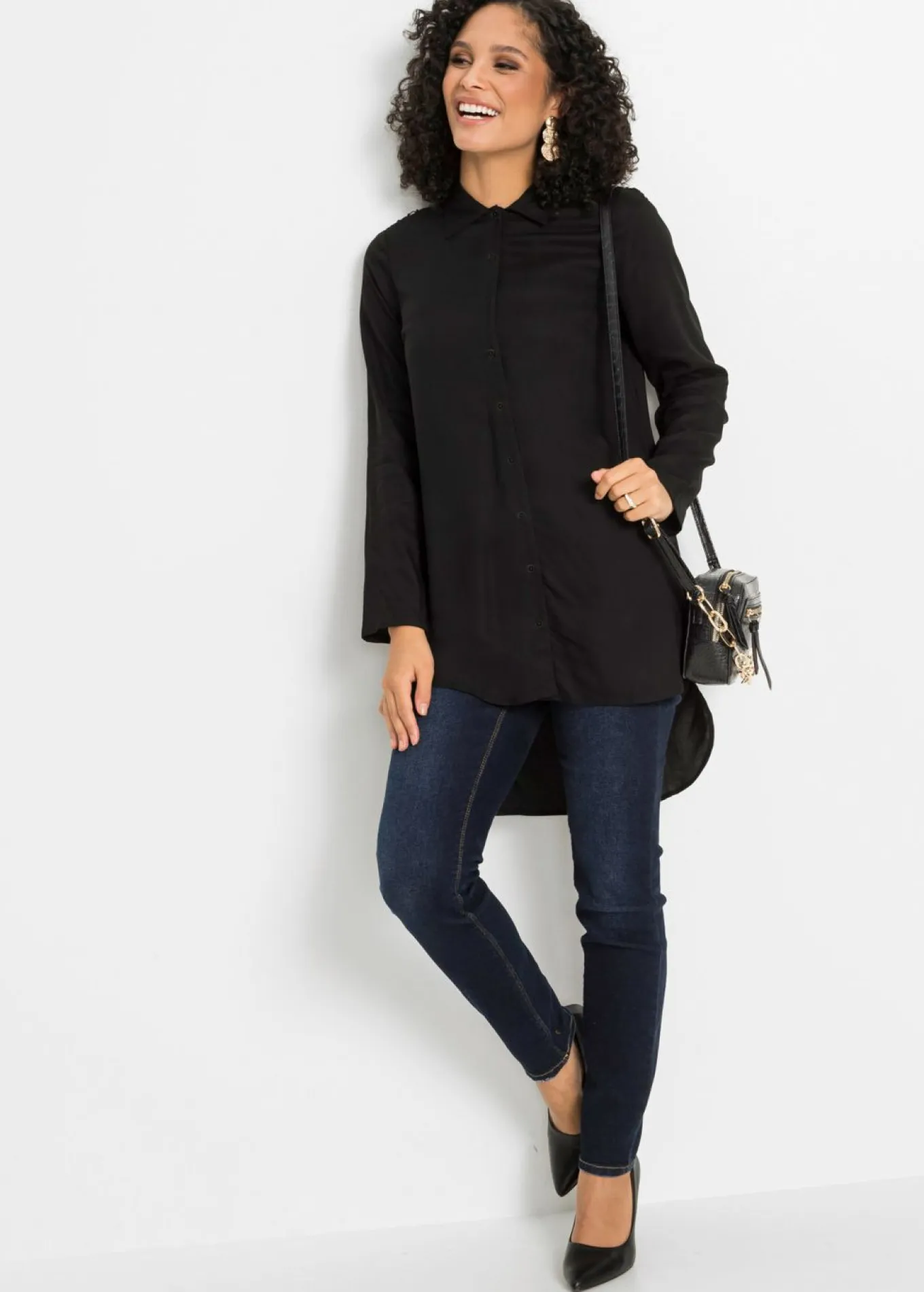 Blusa de mezcla de algodón y viscosa